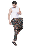 Whitewhale Men Women Rayon twill Printed Harem Pants Pockets Yoga Trousers Hippie