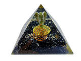 White Whale Angel Orgone Pyramid Gemstone Reiki Healing Black Tourmaline Orgone