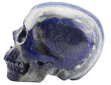 White Whale Healing Crystal Stone Lapis Lazuli Human Reiki Skull Figurine Statue Sculptures