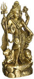 White Whale Brass Hindu God Shiva and Parvati Idol Statue Murti 13.5"inch