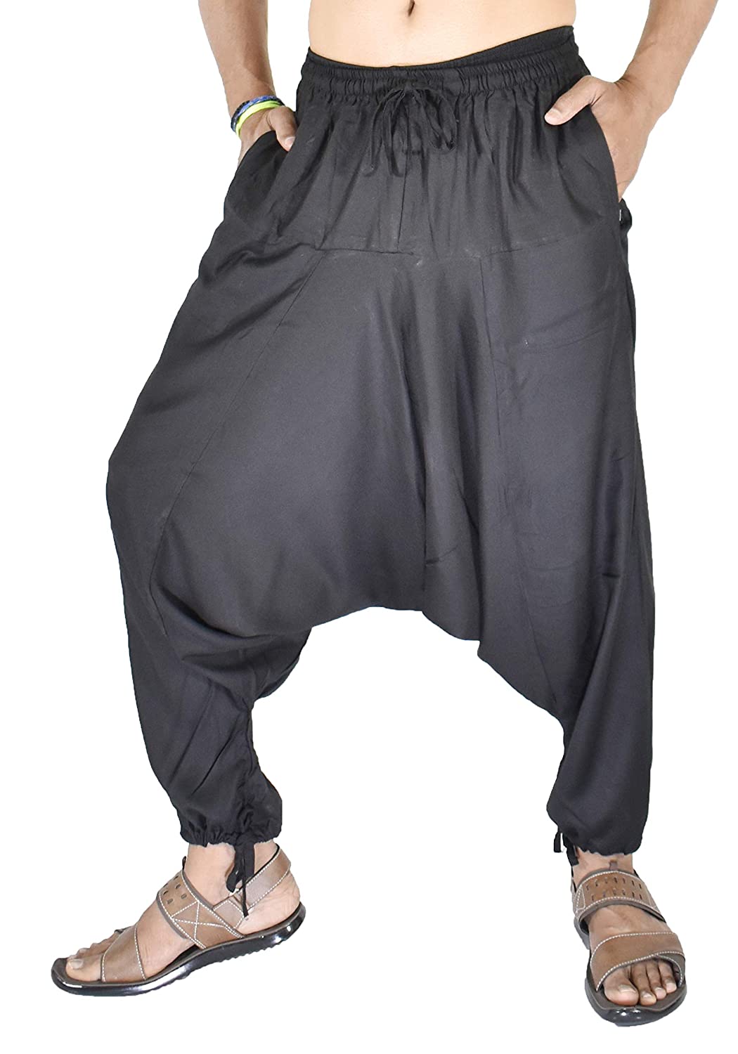 Buy Men's Casual Harem Pant for Daily Use Summer wear Black at Amazon.in