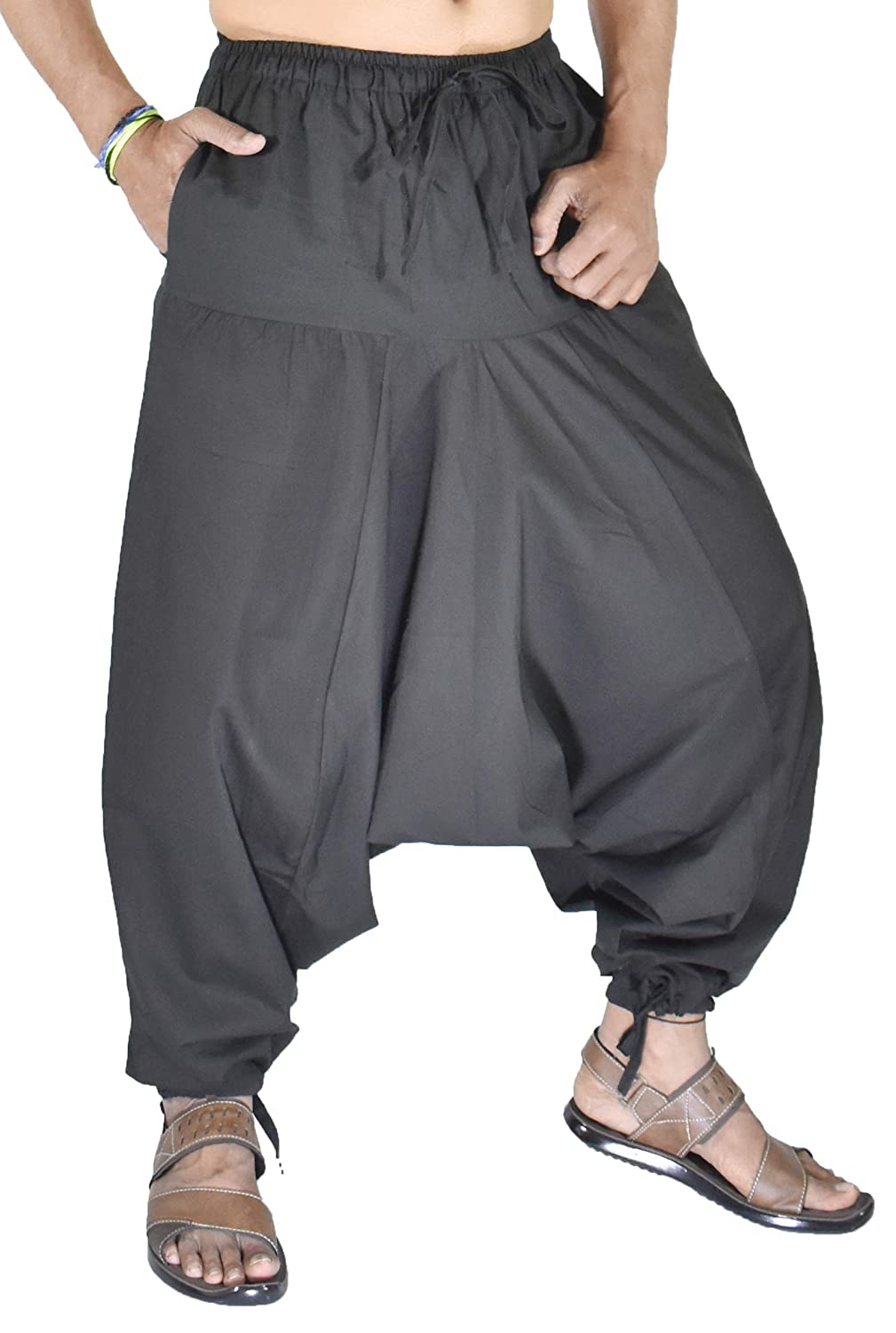 SU)Men Women Thai Trousers Boho Festival Hippy Smock High Waist Yoga Pants  – the best products in the Joom Geek online store