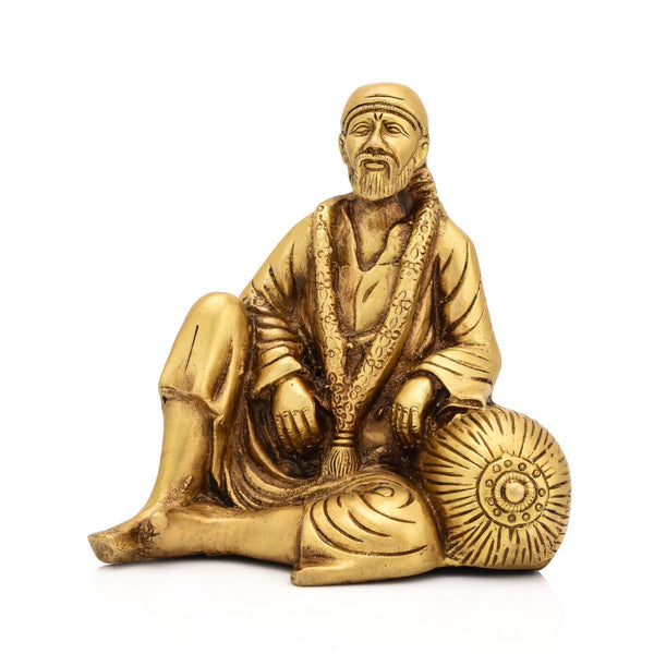 White Whale Brass God Lord Shirdi Sai Baba Bhagwan Lord Shirdi