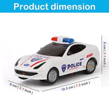 White Whale Dancing Toy Car 360 Degree Rotating Police Car with 3D Flashing Light & Sound, Bump N Go Action & Openable Door Musical Toy for 1 Year Old Kid