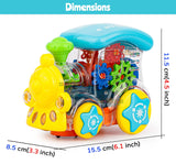 White Whale Musical Toy Battery Operated Transparent Gear Train for Kids Electric Toys with Bump & Go Action for Kids 3D Lights & Sound Toys (Pack of 1) Multicolor

Included