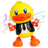 White Whale Musical Toys Cute Dancing Gentleman Duck Musical Lighting Doll Interactive Kids Early Educational Battery Operated Toys for Kids (Pack of 1)