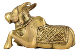 White Whale Little Brass Shiva Nandi Statue | Murti for Home Decoration | Office Décor