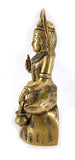 White Whale Lord Shiva Brass Statue Religious Strength God Sculpture Idol