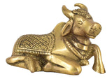 White Whale Little Brass Shiva Nandi Statue | Murti for Home Decoration | Office Décor