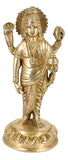 White Whale Brass Dhanmantri Hindu God Lord Vishnu Bhagwan Lord Vishnu Idol Statue Murti