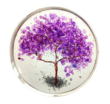 White Whale Gemstone Rock Crystal Round Tree Coaster Healing Reiki FENG Shui Gift Spiritual Luck