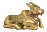 White Whale Little Brass Shiva Nandi Statue | Murti for Home Decoration | Office Décor