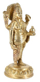 White Whale Brass Dhanmantri Hindu God Lord Vishnu Bhagwan Lord Vishnu Idol Statue Murti