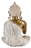 White Whale Brass Buddha Statue Murti for Home Decor Entrance Office Table Living Room Meditation Luck Gift Feng Shui Home Décor