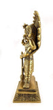 White Whale Lord Narasimha Brass Statue Religious Strength God Sculpture Idol