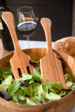 White Whale Wooden Extra Large Salad Utensil Set