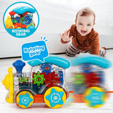 White Whale Musical Toy Battery Operated Transparent Gear Train for Kids Electric Toys with Bump & Go Action for Kids 3D Lights & Sound Toys (Pack of 1) Multicolor

Included