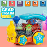 White Whale Musical Toy Battery Operated Transparent Gear Train for Kids Electric Toys with Bump & Go Action for Kids 3D Lights & Sound Toys (Pack of 1) Multicolor

Included