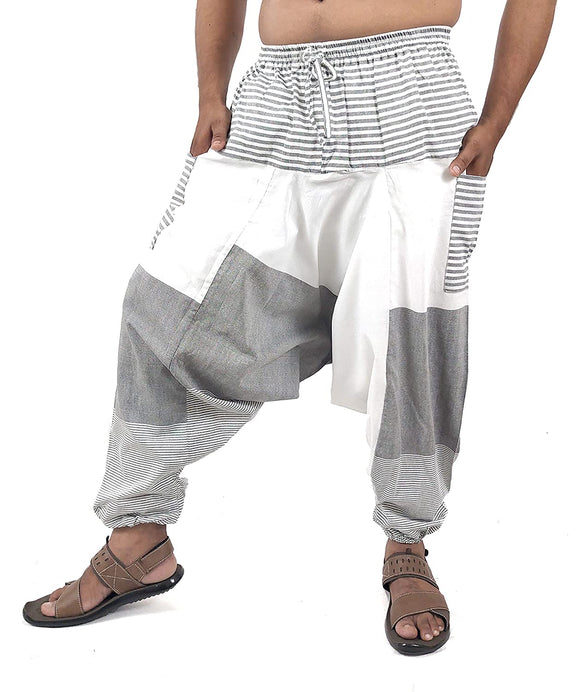 Beach Fashion Linen Harem Pants Customized White Tapered Pants in White One  Size  Ropa cómoda de verano Ropa Pantalones de moda