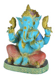 White Whale Antique colorful Ganesh Statue , Brass Ganesha Idol,Lord Ganesha Statue, Ganesha Statue, Brass Elephant God, Good Luck God, Vinayaka Statue