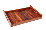 White Whale Indian Rosewood Sheesham Wood Handmade & Handcrafted Wooden Serving Tray