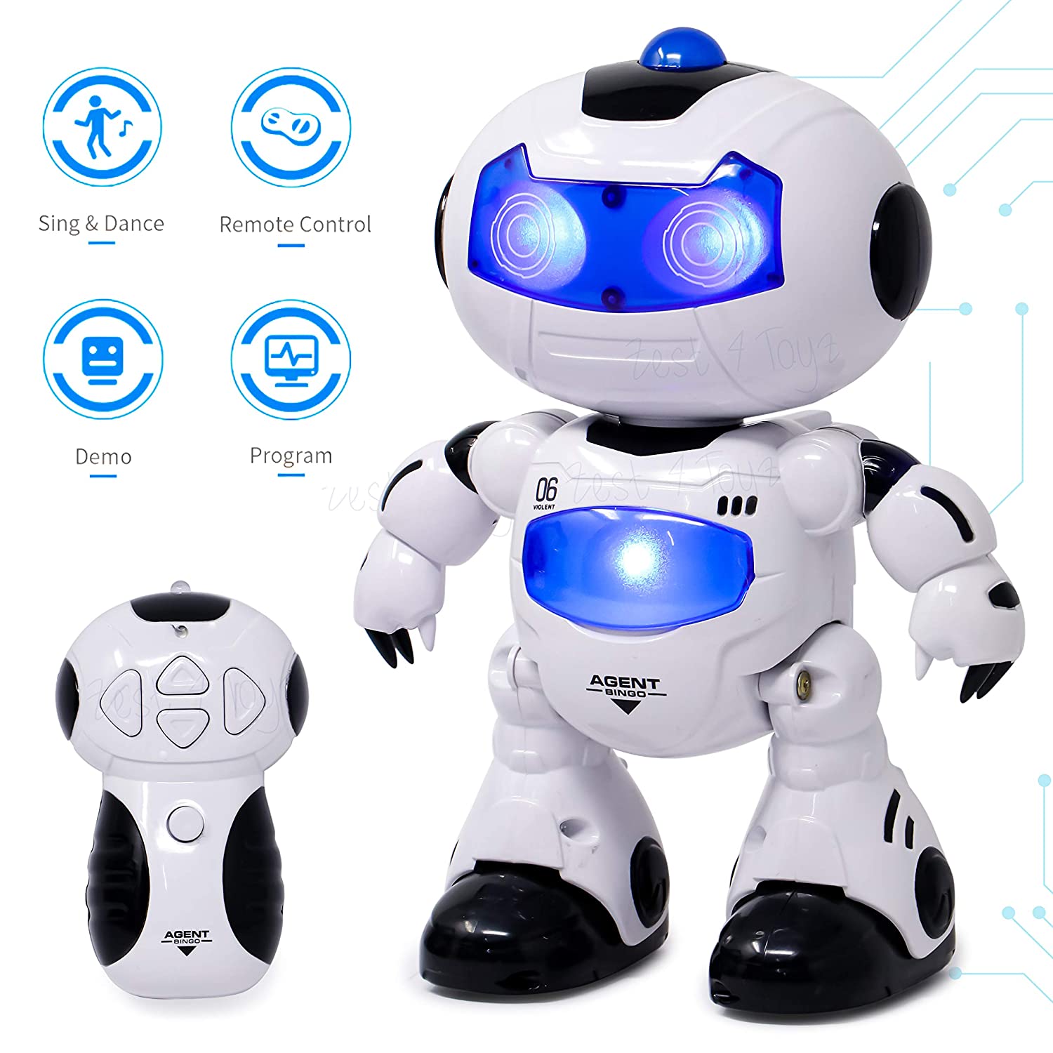 STEMTRON Intelligent Voice Controlled Smart Remote Control Robot(White)