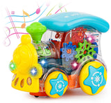 White Whale Musical Toy Battery Operated Transparent Gear Train for Kids Electric Toys with Bump & Go Action for Kids 3D Lights & Sound Toys (Pack of 1) Multicolor

Included