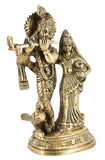 White Whale Brass Radha Krishna Idol Statue Home Decor Figurine