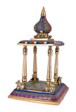 Whitewhale Brass Temple Pooja Mandir for Living Room Pooja Decoration Religious Home Decor