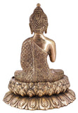 White Whale Brass Buddha Statue Murti for Home Decor Entrance Office Table Living Room Meditation Luck Gift Feng Shui Home Décor