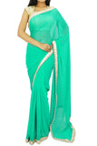 Whitewhale Bollywood Plain Georgette Saree Traditional Party/Wedding Wear