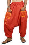 Whitewhale Mens Womens Cotton Pockets Harem Yoga Baggy Genie Hippie Pants