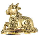 White Whale Brass Shiva Nandi Statue | Murti for Home Decoration | Office Décor