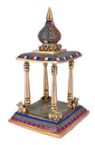 Whitewhale Brass Temple Pooja Mandir for Living Room Pooja Decoration Religious Home Decor