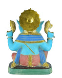 White Whale Antique colorful Ganesh Statue , Brass Ganesha Idol,Lord Ganesha Statue, Ganesha Statue, Brass Elephant God, Good Luck God, Vinayaka Statue