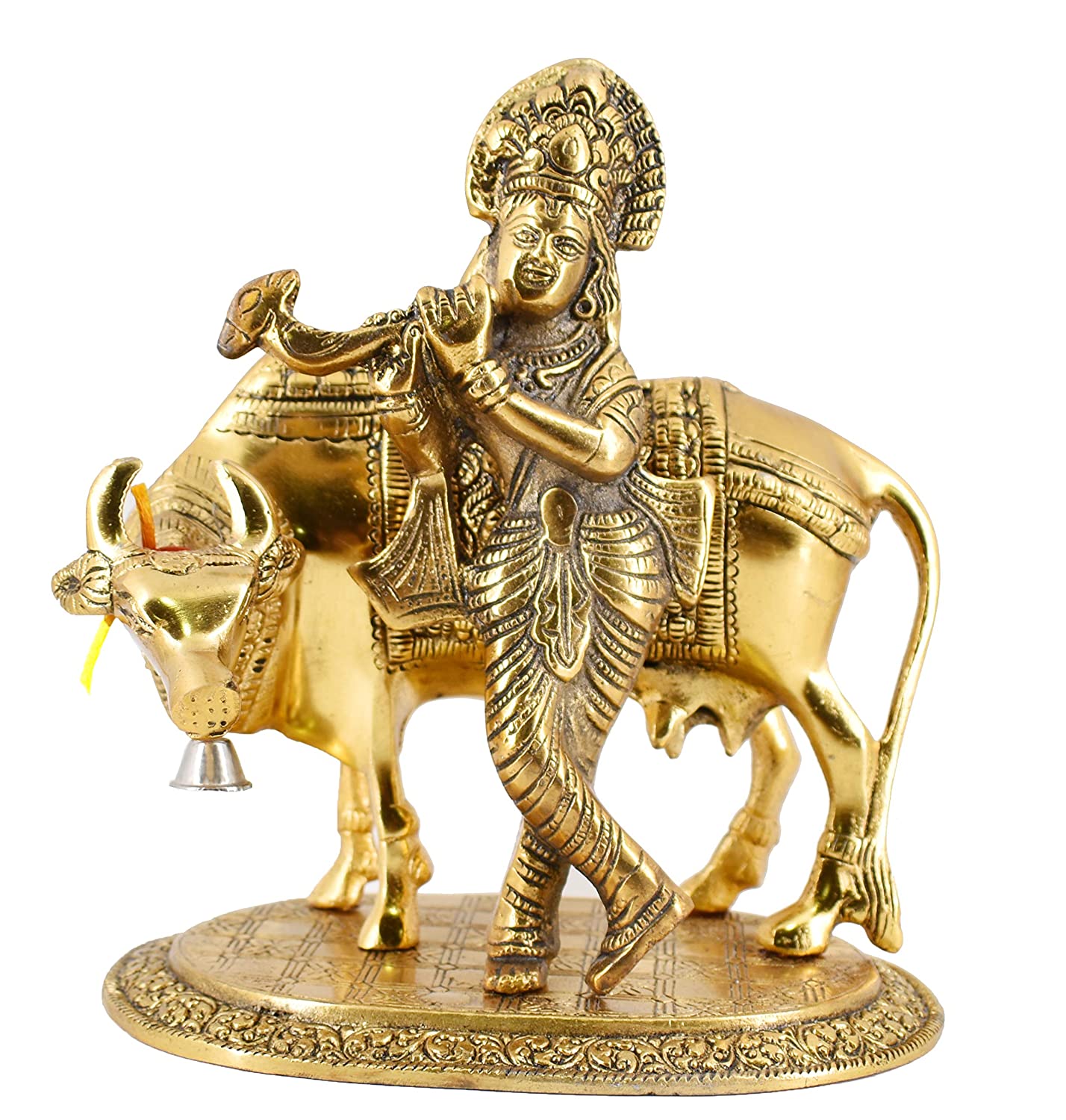 Buy CraftVatika Lord Krishna Idol Brass Decorative Showpiece Krishna  Playing Flute Statue for Home Office Living Room Decor Gifts for Corporate  Employees Mother Father Online at Low Prices in India - Amazon.in