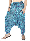 Whitewhale Mens Womens Cotton Printed Harem Pants Pockets Yoga Trousers Hippie