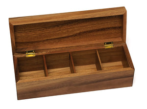 Whitewhale  Wooden Tea Box Tea Chest Spice Organizer with  Compartment