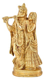 White Whale Brass Radha Krishna Idol Statue Home Decor Figurine