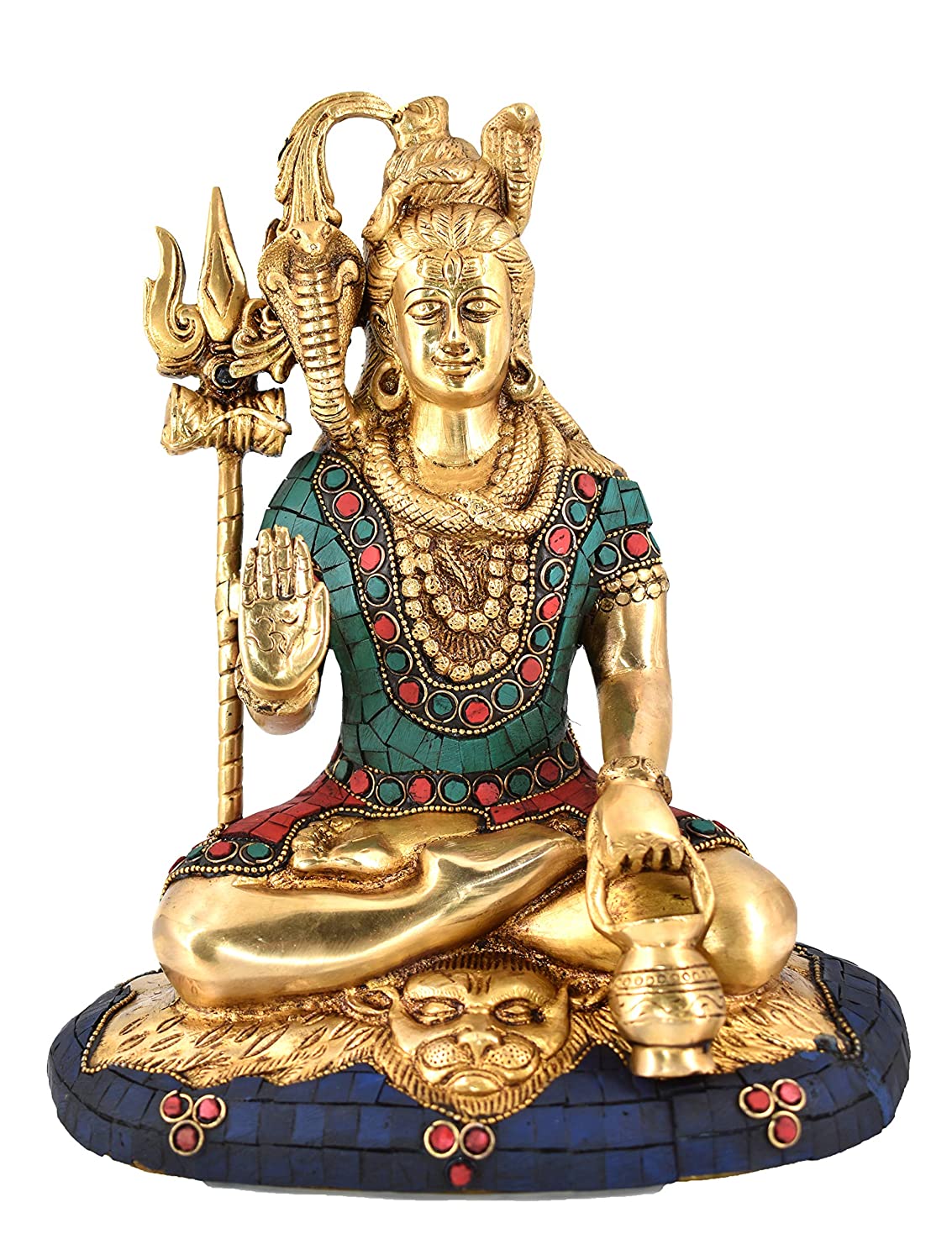Metal Oxidised Shiva Family Shiv Parivar Idol Pooja Room Decor Diwali  Corporate Gift Item 5