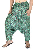 Whitewhale Mens Womens Cotton Printed Harem Pants Pockets Yoga Trousers Hippie