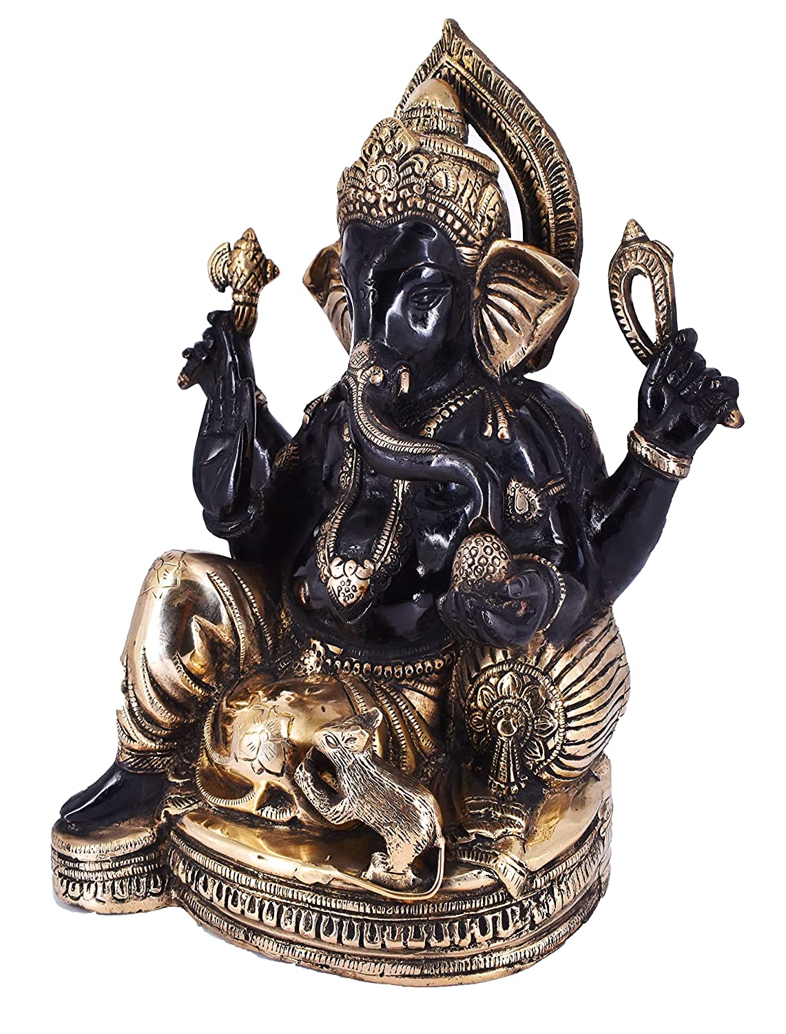 Balaji TRADINGS - Lord Ganesha Ceramic Sitting Statue Idol (Murti) for Home  Decor, Office Decor and Pooja Room | Handmade Lord Ganapathi Good Luck  Showpiece Gift (Orange with Red) (15 cm)