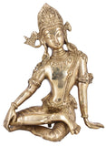 White Whale Brass Lord Indra Statue Figurine Home Décor Gifts Item.