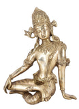 White Whale Brass Lord Indra Statue Figurine Home Décor Gifts Item.