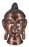 White Whale Brass Buddha Head Statue Idol Figurine Home Decorative Showpiece Home Decor