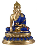 White Whale Brass Buddha Statue Astmangal Buddhism Idol feng Shui Home Decorative Showpiece - Large