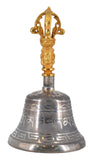 White Whale Brass Antique Looking Hand Bell with Deep Sound Antique Style Home Decor for Wall Door And Mandir And Temple.