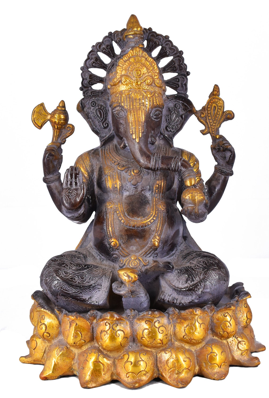 Ganesh Idol on Leaf - Lord Ganesha with Diya Home Decorative Gift Puja Gifts  | eBay