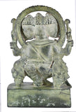 White Whale Brass Antique Lord Standing Ganesha Brass Statue Lord Ganesha Three Head Religious Strength God Sculpture Idol Home Decor