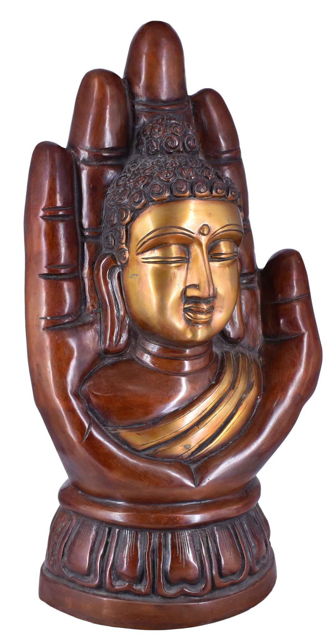 White Whale Brass Antique Buddha Idol Metal Sculpture Buddha Statue Br –  Whitewhale